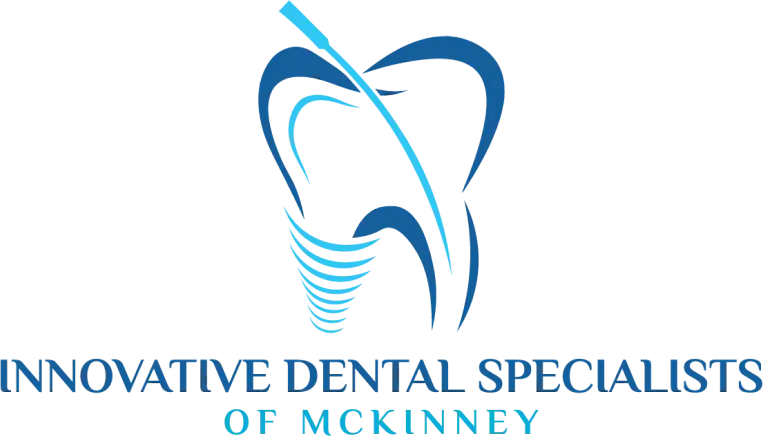 Innovative Dental Specialists of McKinney logo featuring stylized blue tooth design with practice name.